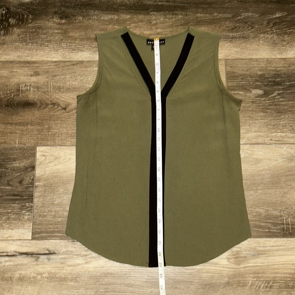 Metaphor - Sleeveless Olive Blouse by Metaphor, Size Small - Picture 3 of 8